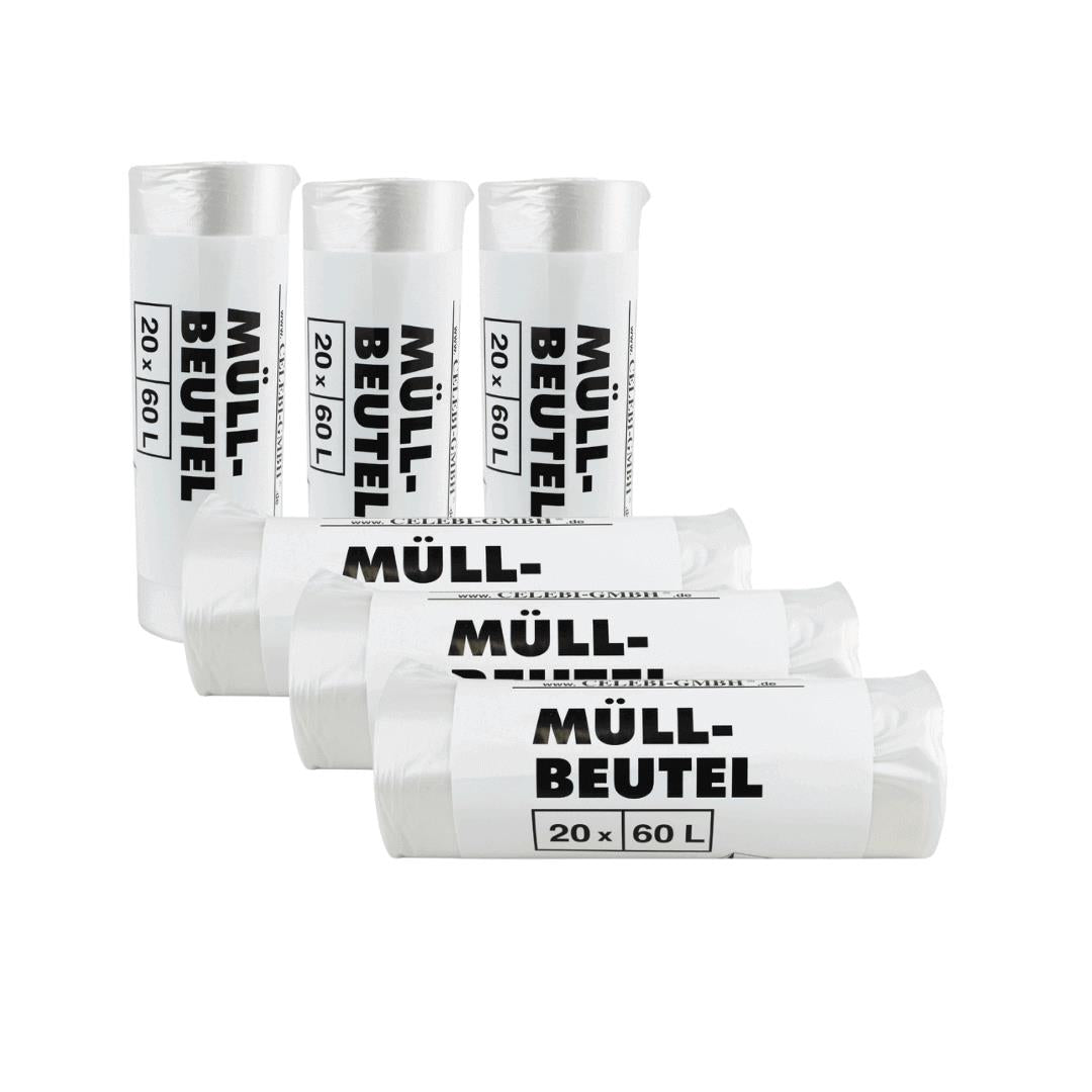 Müllbeutel 60L transparent