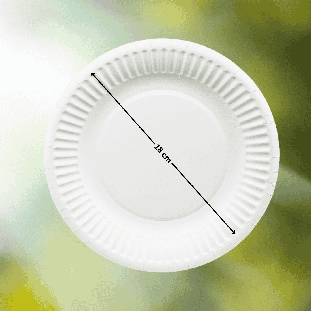 Pappteller ungeteilt 18 cm –