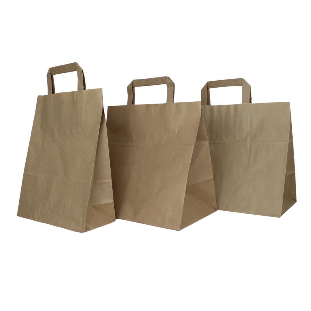 Papiertragetaschen braun variationen