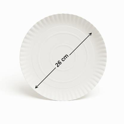 Pappteller ungeteilt 26 cm