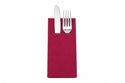 Besteckservietten 38 × 32 cm – Bordeaux | Elegante Serviettentaschen für Gastronomie & Events