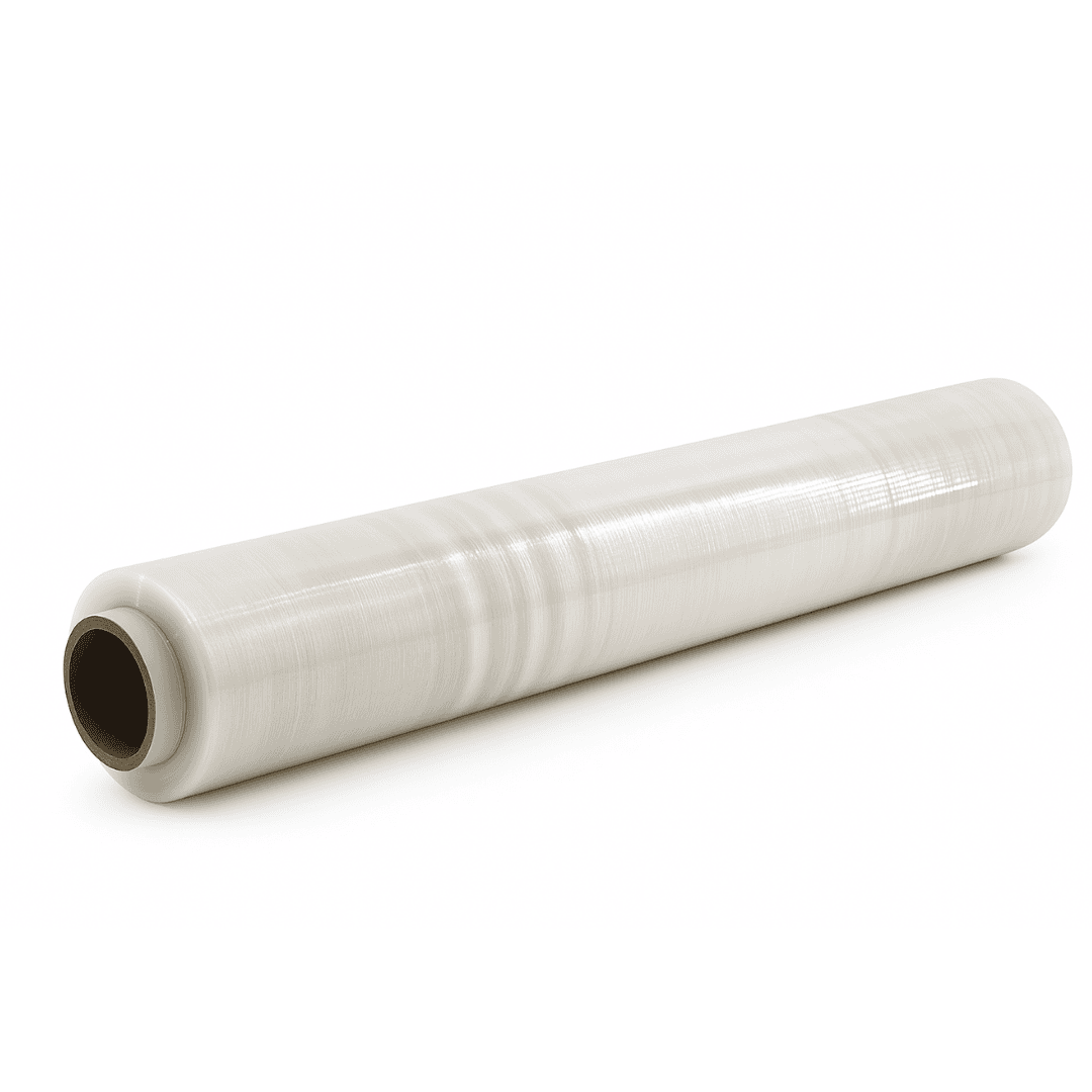 PE Stretchfolie schwarz / transparent 6 Rollen 1,5kg